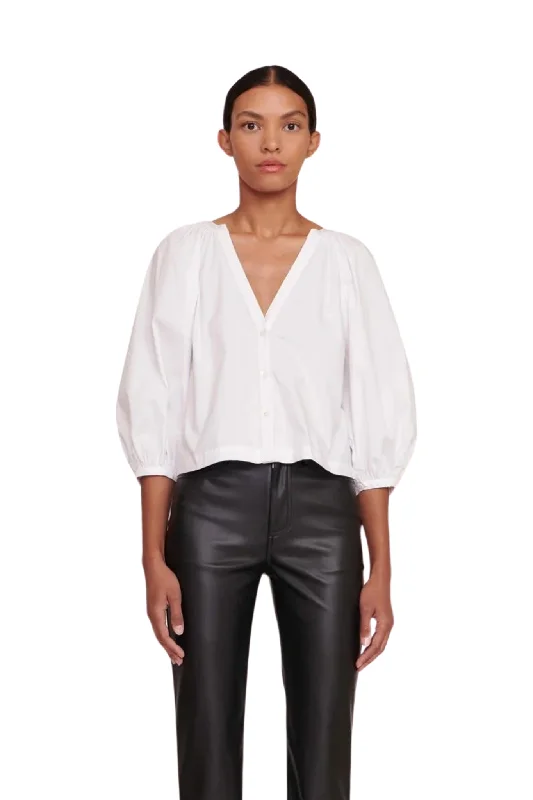 Women's Blouse with RufflesNew Dill Top in White