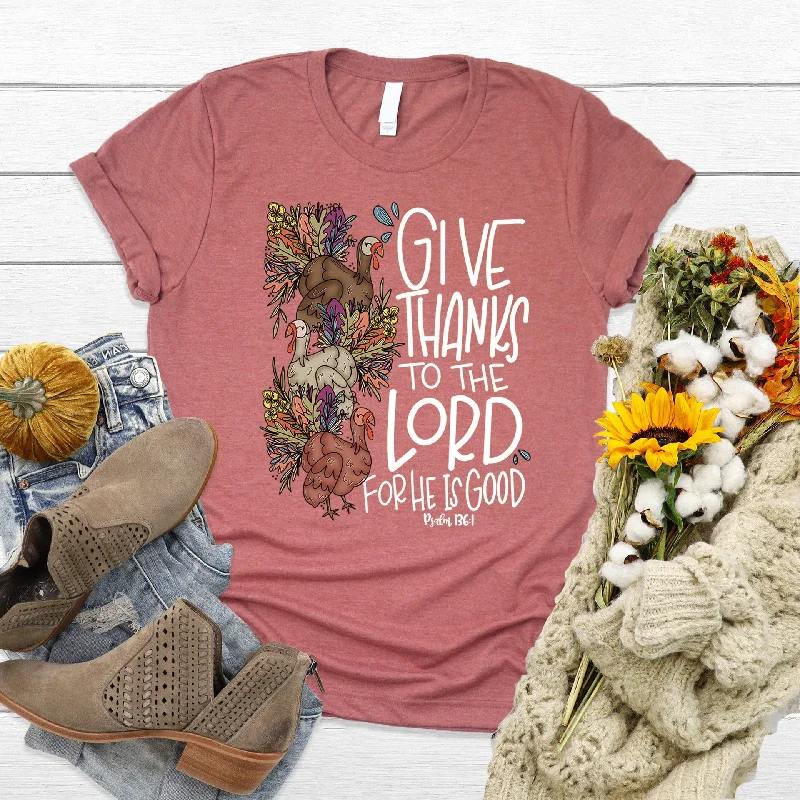 Women's Blouse with Wide CollarGive Thanks Floral Turkey Tee