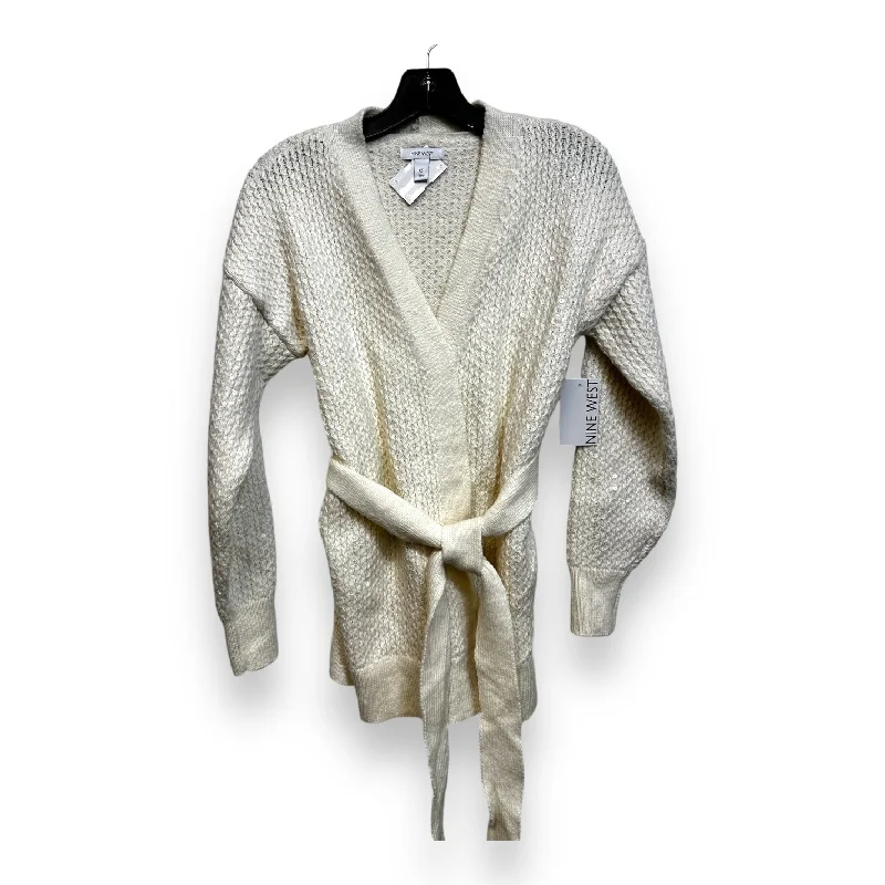 Women's Greek Wool SweatersCardigan By Nine West In Ivory, Size: Xs