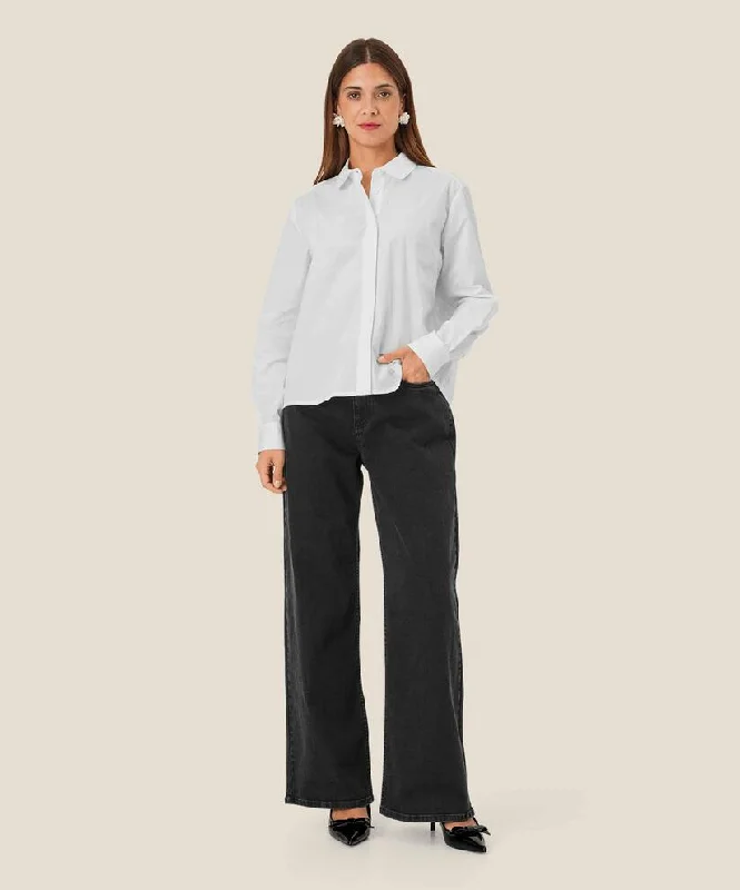 Women's Blouse with Lapel Collar1009901 MaIlaria Shirt - White