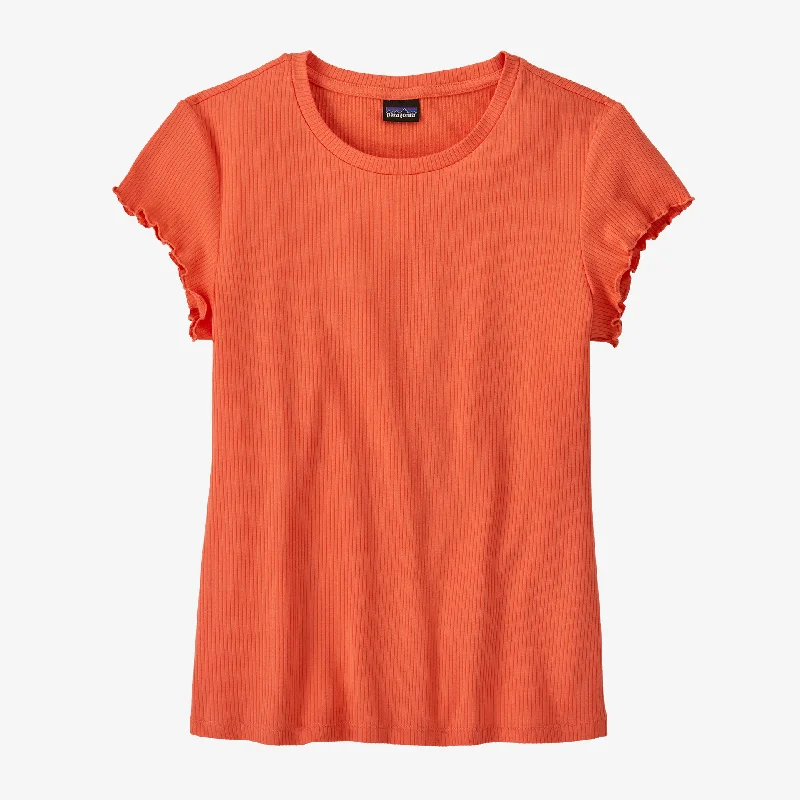 Women's Blouse with V-Shaped CollarWomen's Rib-Knit Top