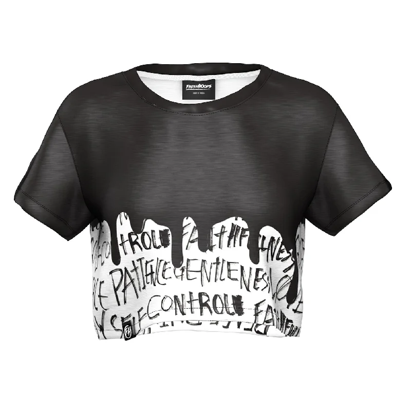 Women's V-Neck BlouseGraffitypo Crop Top