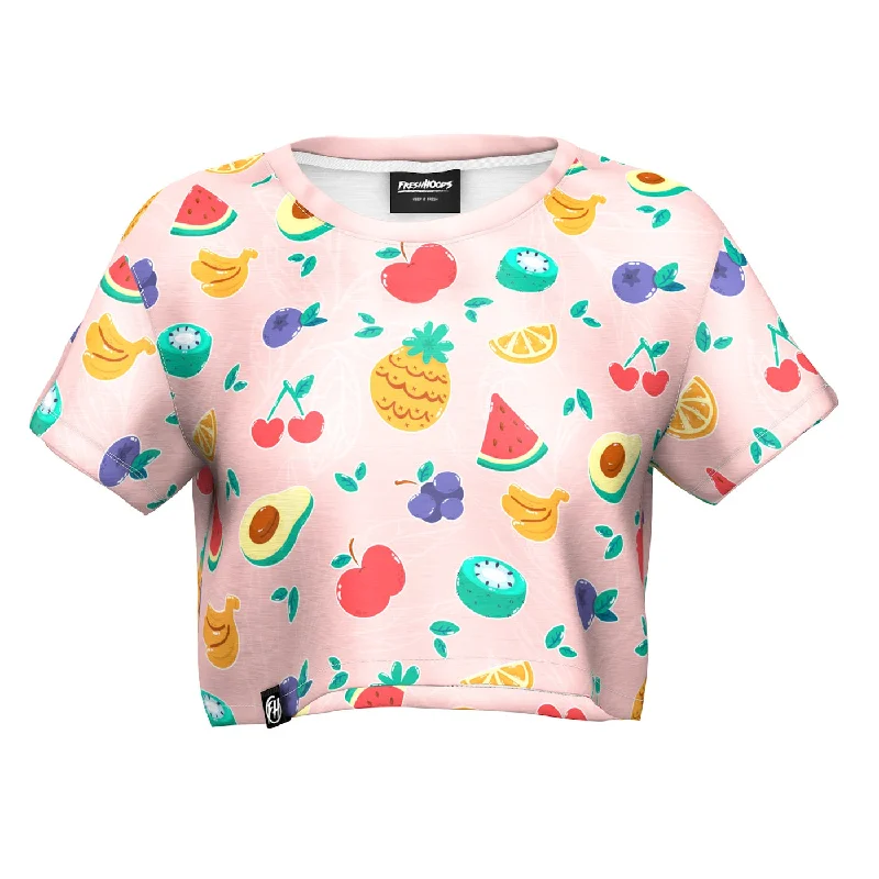 Women's Blouse with Peter Pan CollarFruit Bomb Crop Top