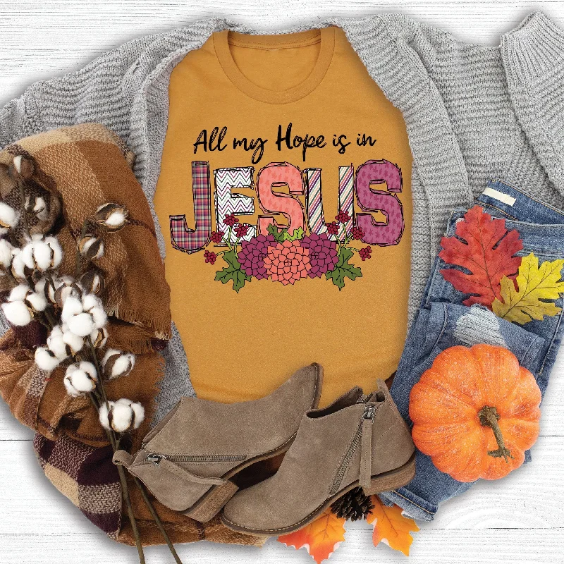 Women's Blouse with High CollarAll My Hope is in Jesus Tee