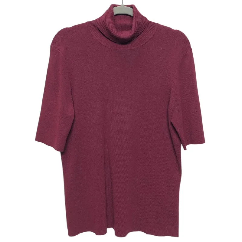 Women's Smocked SweatersSweater Short Sleeve By Anne Klein In Maroon, Size: L