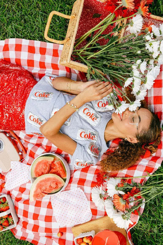 Women's Blouse with CollarGrey Scattered Diet Coke® Can Tee