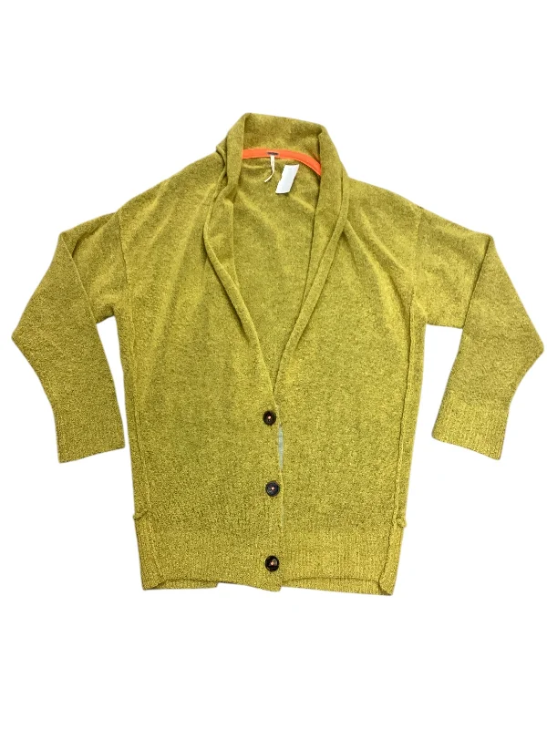 Women's Henley SweatersSweater Cardigan By Free People In Yellow, Size: Xs