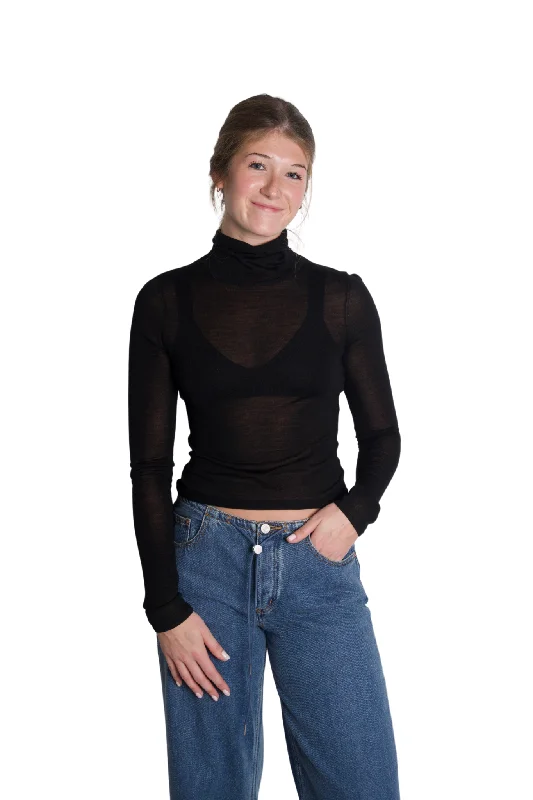 Women's Blouse with Square CollarHayes Top in Black