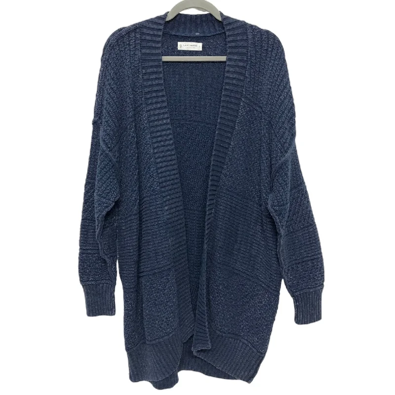 Women's U-Shaped Collar SweatersSweater Cardigan By Lucky Brand In Navy, Size: Xl