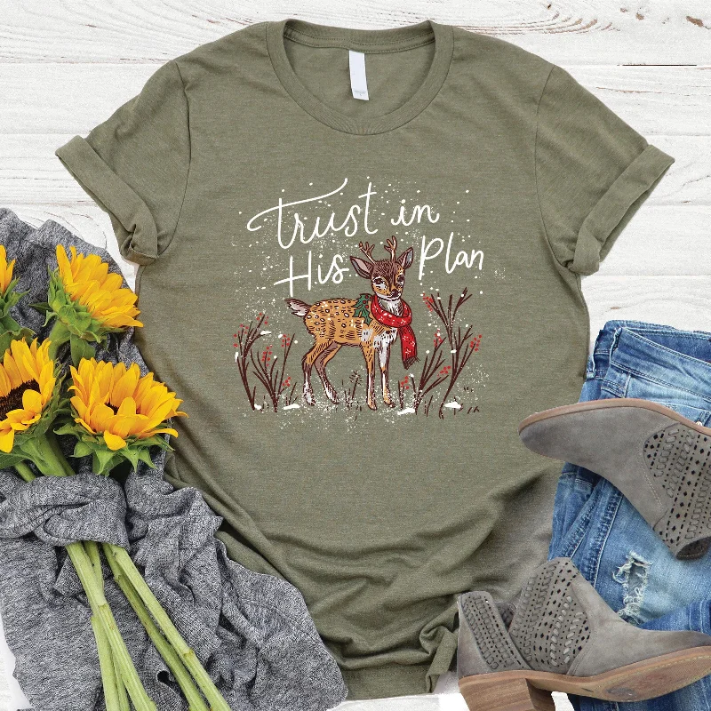 Women's Blouse with Narrow CollarTrust in His Plan Tee