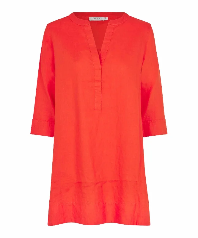 Women's Blouse with Short Sleeves1008599 MaGoda Tunic - Orange Com