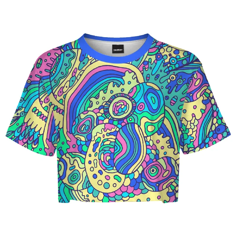 Women's Blouse with ZipperImaginary Crop Top