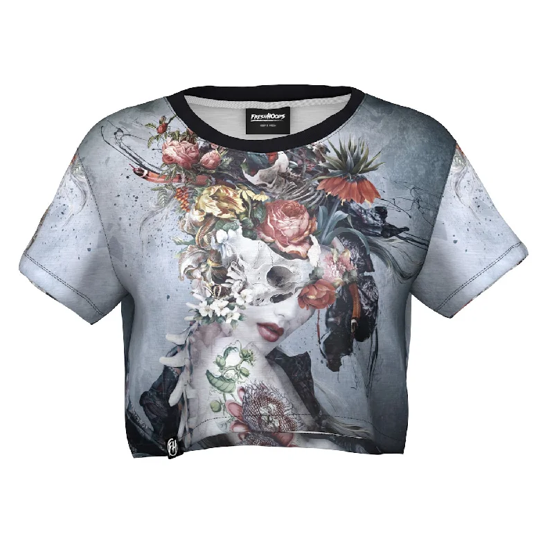 Women's Blouse with U-Shaped CollarImmortality Crop Top