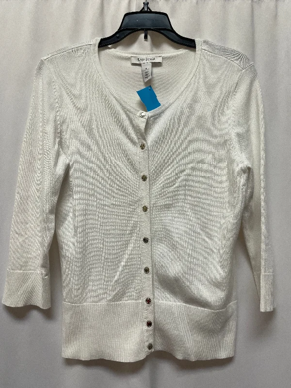 Women's Shirt Collar SweatersCardigan By White House Black Market In White, Size: S