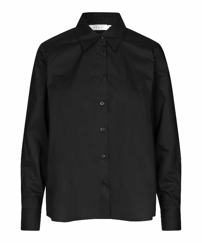 Women's Blouse with Shirring1008322 MaImogen Shirt - Black