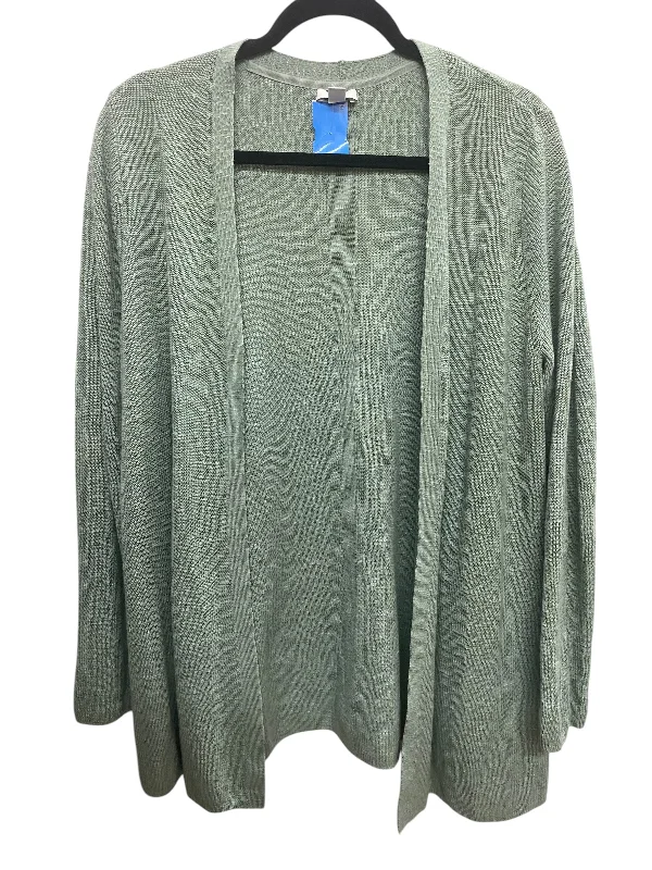 Women's Montenegrin Wool SweatersCardigan By J. Jill In Green, Size: Lp