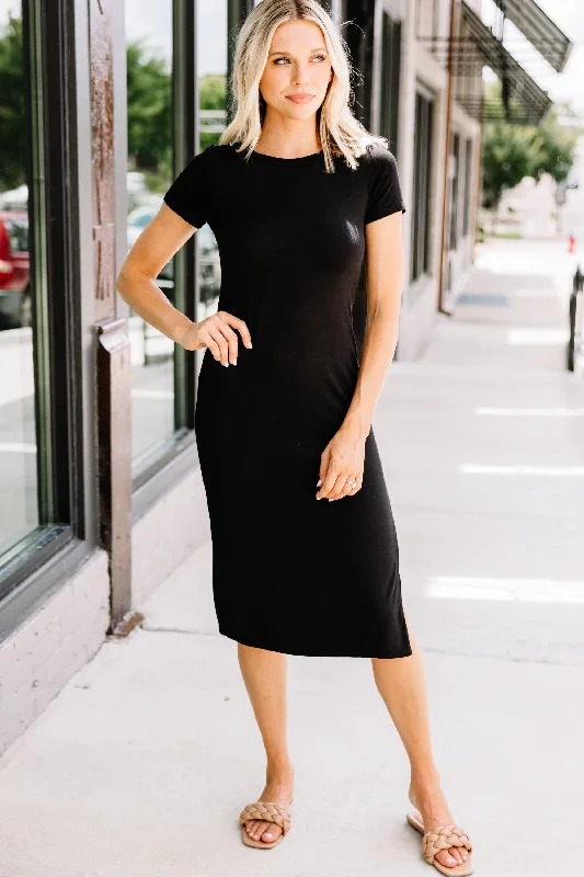 Women's Midi DressesAll You Need Black Midi Dress