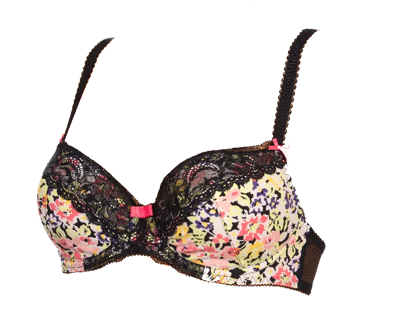 padded plunge braFloral Jolie Bra