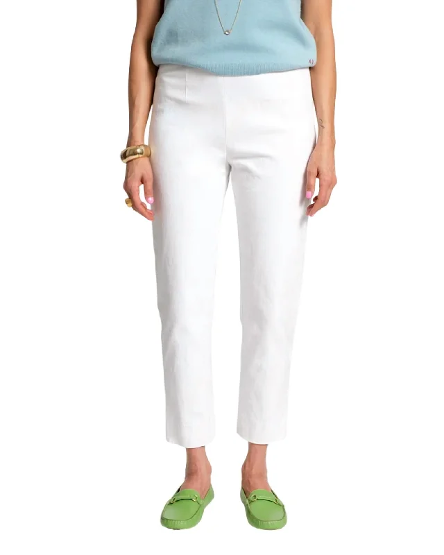 Women's Jodhpurs with Collarless NeckWomen's Lucy High Rise Pant In White