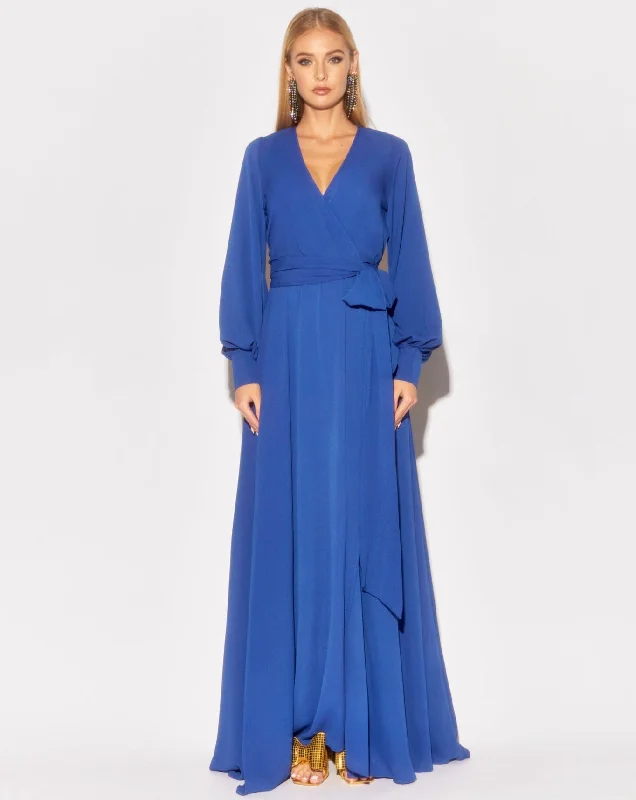 Women's Mandarin Collar DressesLilyPad Maxi Dress - Royal