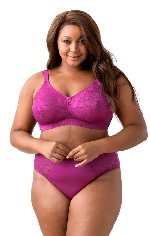 seamless bra with mesh lining for breathabilityMake It Lace Softcup 1303 Fuchsia