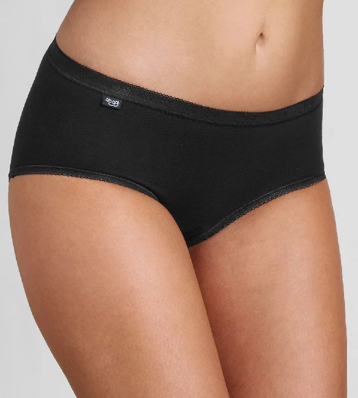 eco-friendly organic cotton underwear for womensloggi Basic+ Midi 10005038 0004 BLACK