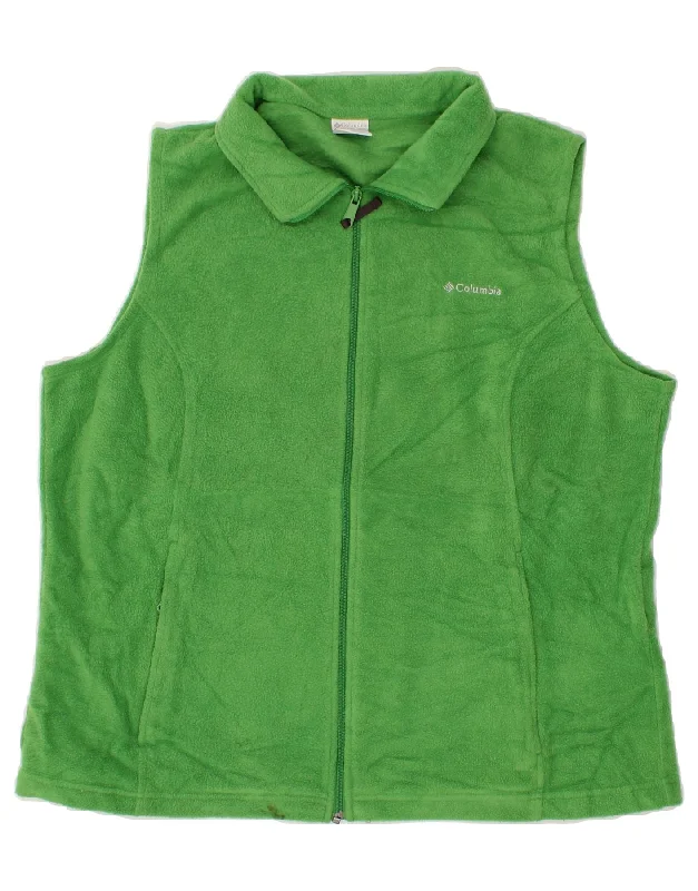 Women's Duffle CoatsCOLUMBIA Womens Fleece Gilet UK 18 XL Green Polyester