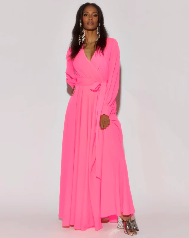 Women's Short-Sleeve DressesLilyPad Maxi Dress - Neon Pink