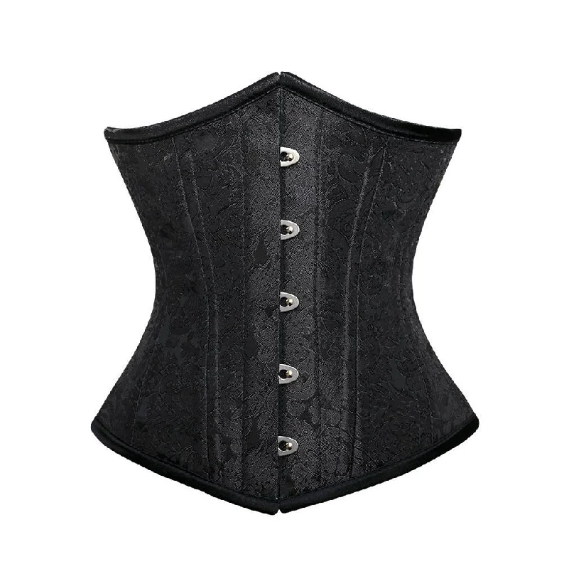 high-slit dress shaper with adjustable legsKarine Brocade Underbust Waist Training Corset