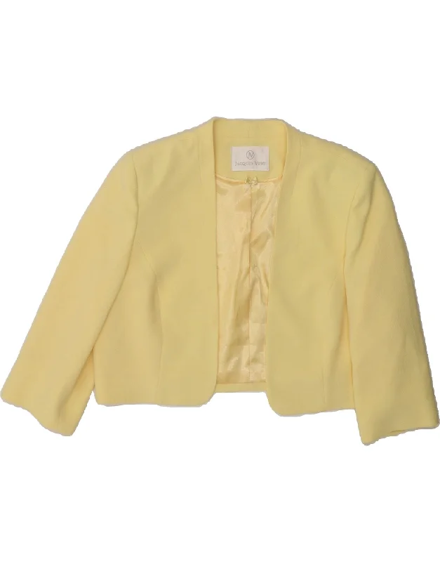 Women's Coats with Fur Trimmed CollarJAQUES VERT Womens 3/4 Sleeve Bolero Jacket UK 18 XL Yellow Polyester