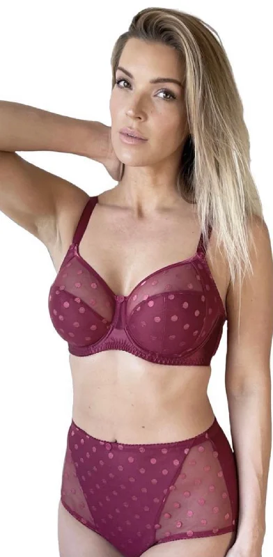 plus-size wireless braCarmen Bra B2498 Deep Red