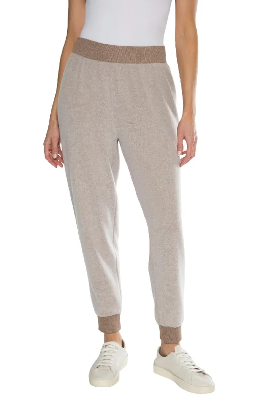 Women's Flared PantsFaye Lounge Pant In Heather Taupe