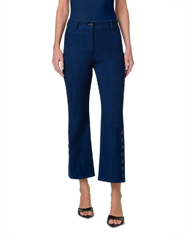 Women's Jodhpurs with Peter Pan CollarCali Stretch Denim Bootcut Jeans In Ink Denim