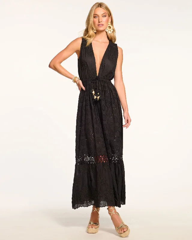 Women's Notched Collar DressesPaxton Maxi Coverup Dress