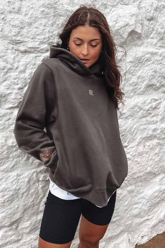 Women's Hooded Sweatshirts with Gradient LiningJourney Oversized Hoodie Charcoal