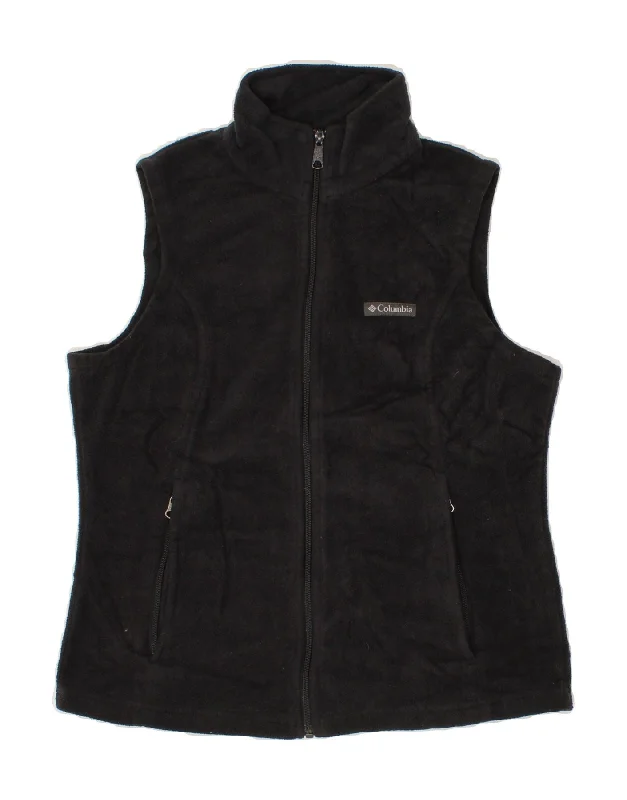 Women's Down CoatsCOLUMBIA Womens Fleece Gilet UK 14 Medium Black Polyester