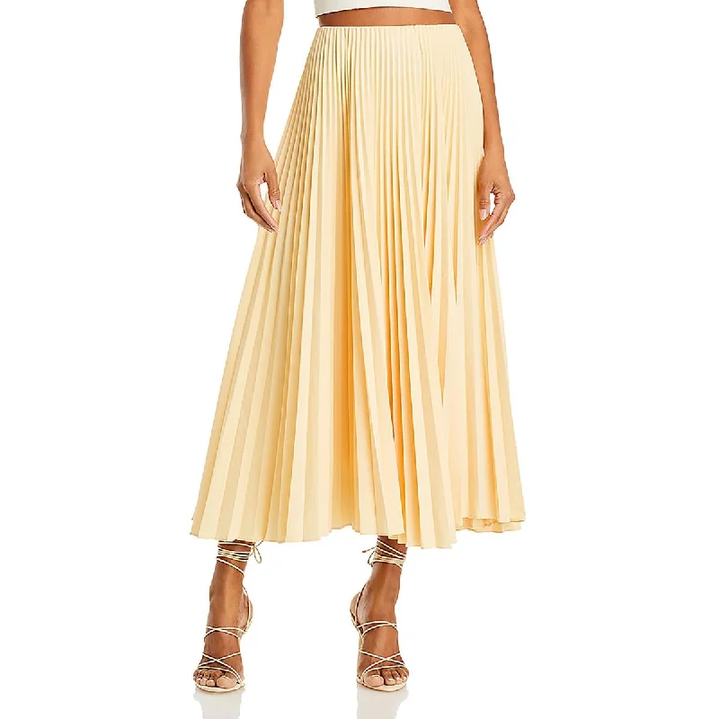 Women's Cool SkirtsWomens High Rise Midi Pleated Skirt