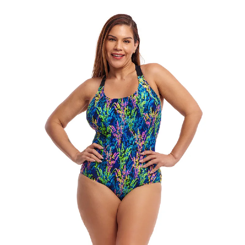 Funkita Midnight Meadow Ladies Form One Piece Brace Me Back