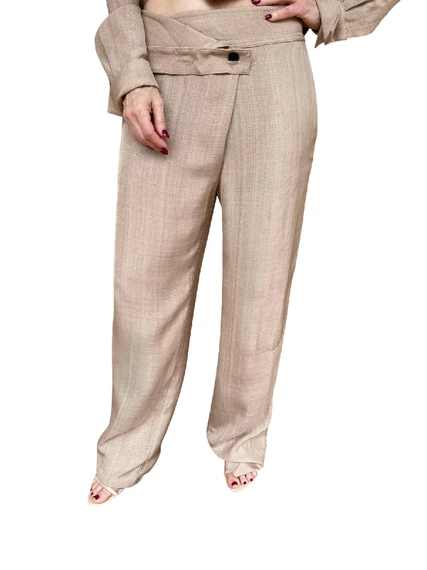 Women's Jodhpurs with Capri LengthSumi Fold Over Pant In Sand