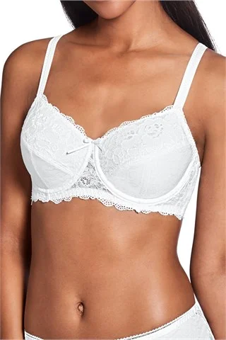 lace-trimmed convertible bra for special eventsAmoena Amanda Underwire Bra - White Order Code: 44538