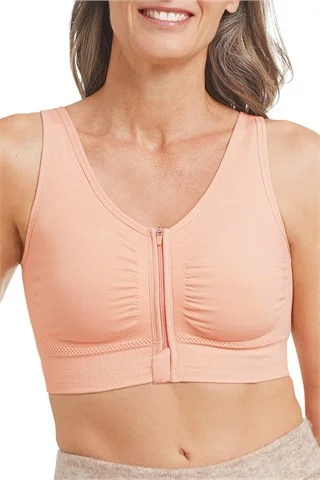 wireless bra with front closure for comfortAmoena Emilia Comfort Wire-Free Front Closure Bra 45012/45013/45014