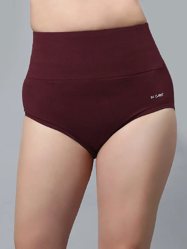 plus-size lace thong panties in a variety of sizesShapers Belly Control Tummy Tucker Panty With Broad belt Elastic (Pack of 1) Maroon