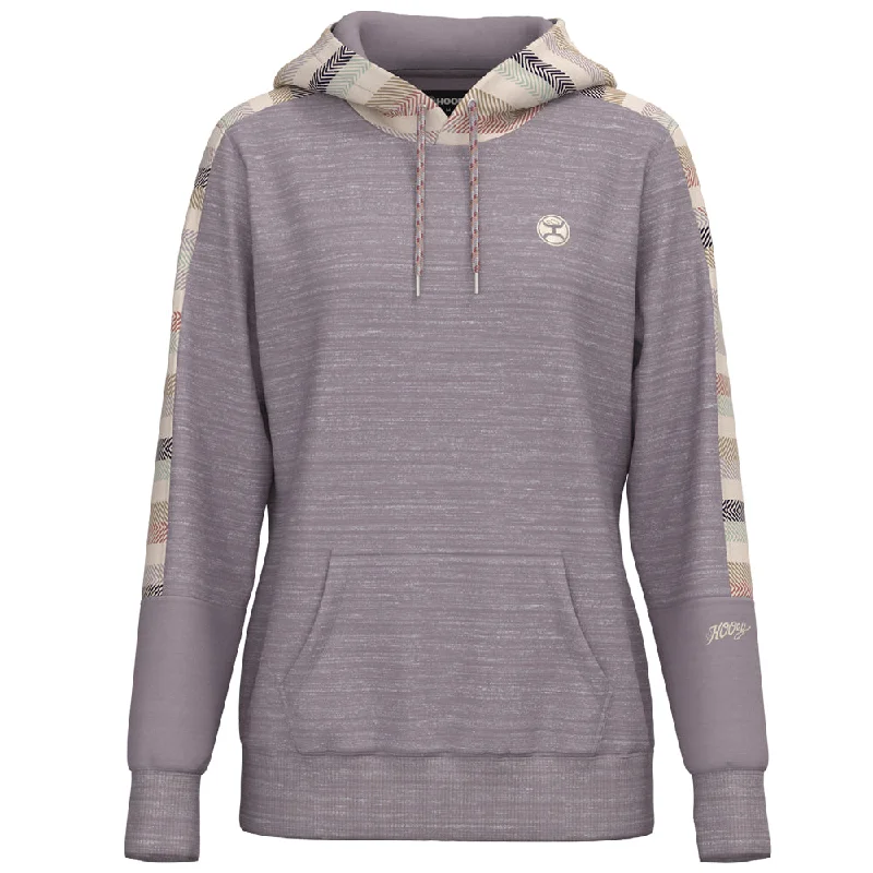 Women's Hooded Sweatshirts with Elastic Waist"Canyon" Grey w/ Serape Hoody