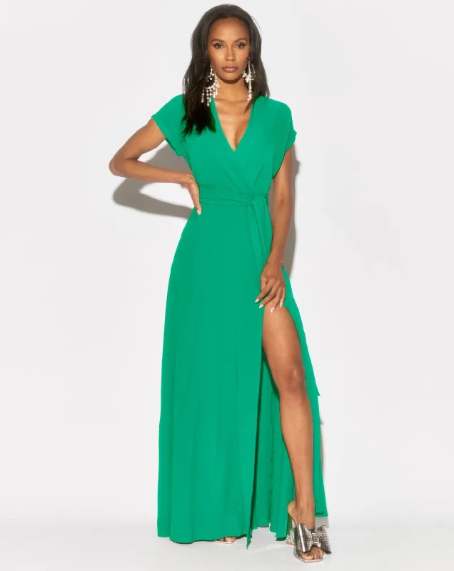 Women's Peter Pan Collar DressesJasmine Maxi Dress - Emerald