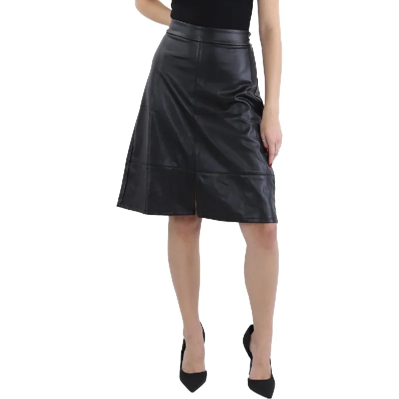 Women's Wrap SkirtsWomens Faux Leather A-Line A-Line Skirt