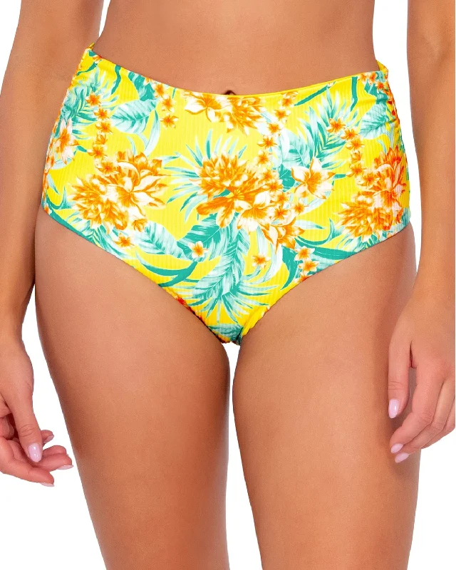 2024 Sunsets Golden Tropics Sandbar Rib Capri High Waist Bottom - 310B