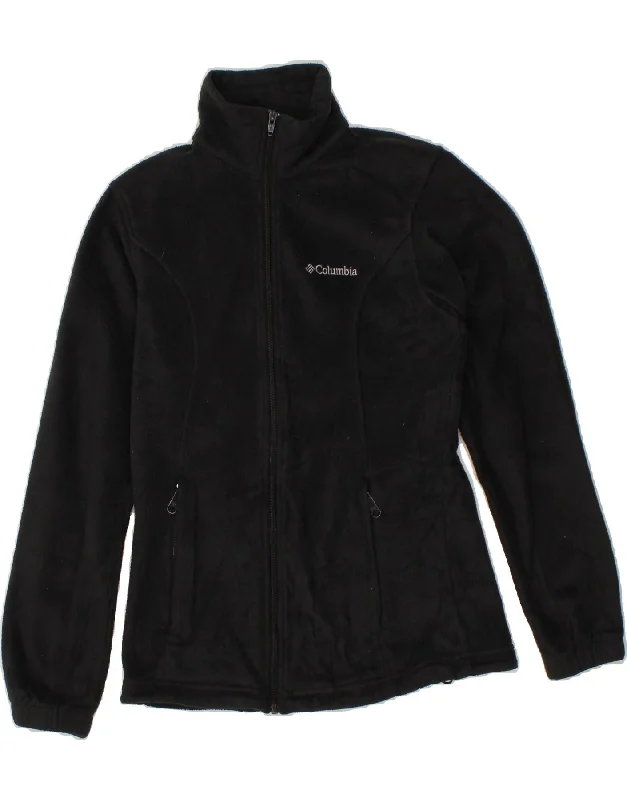 Women's Coats with CollarCOLUMBIA Womens Fleece Jacket UK 10 Small Black Polyester