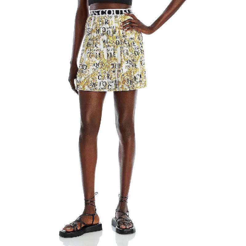 Women's All-Season SkirtsWomens Logo Printed Pleated Skirt