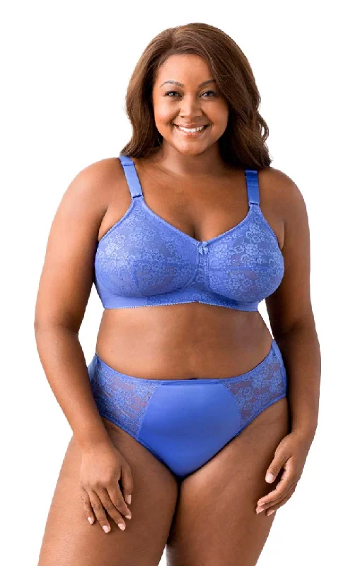 plus-size nursing bra with crossover strapsMake It Lace Softcup 1303 Cobalt Blue