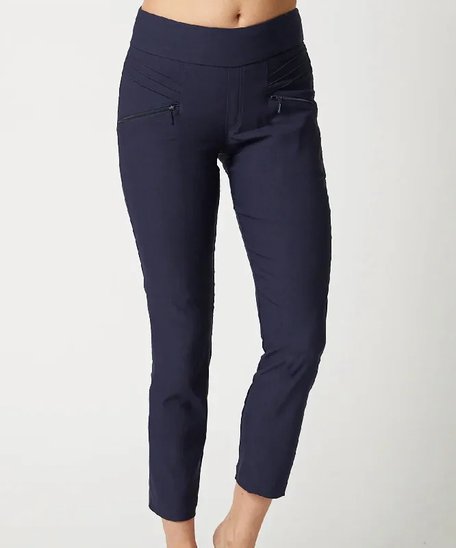 Women's Jodhpurs with Mid-LengthFab Fit Pant In Navy